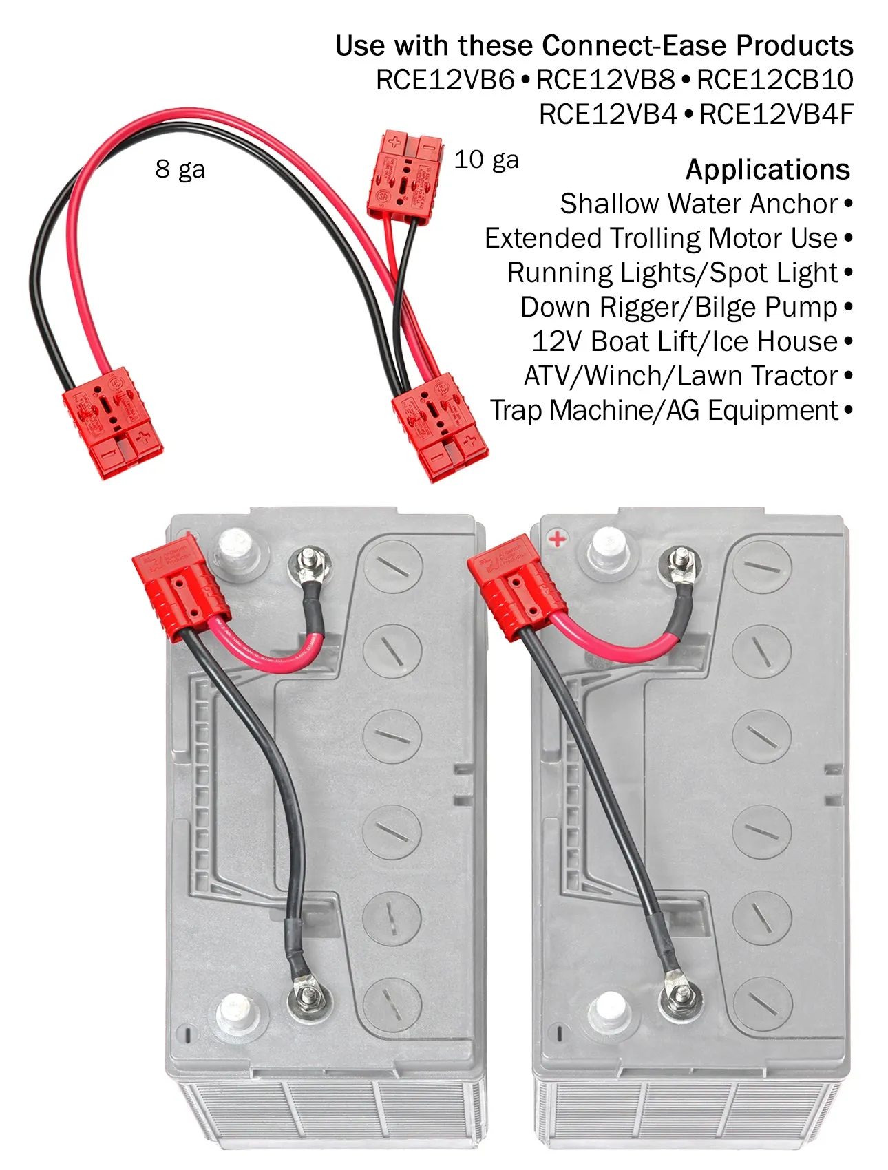 12 Volt Parallel Battery Connection Kit (RCE12VBPK) Lithium Compatible