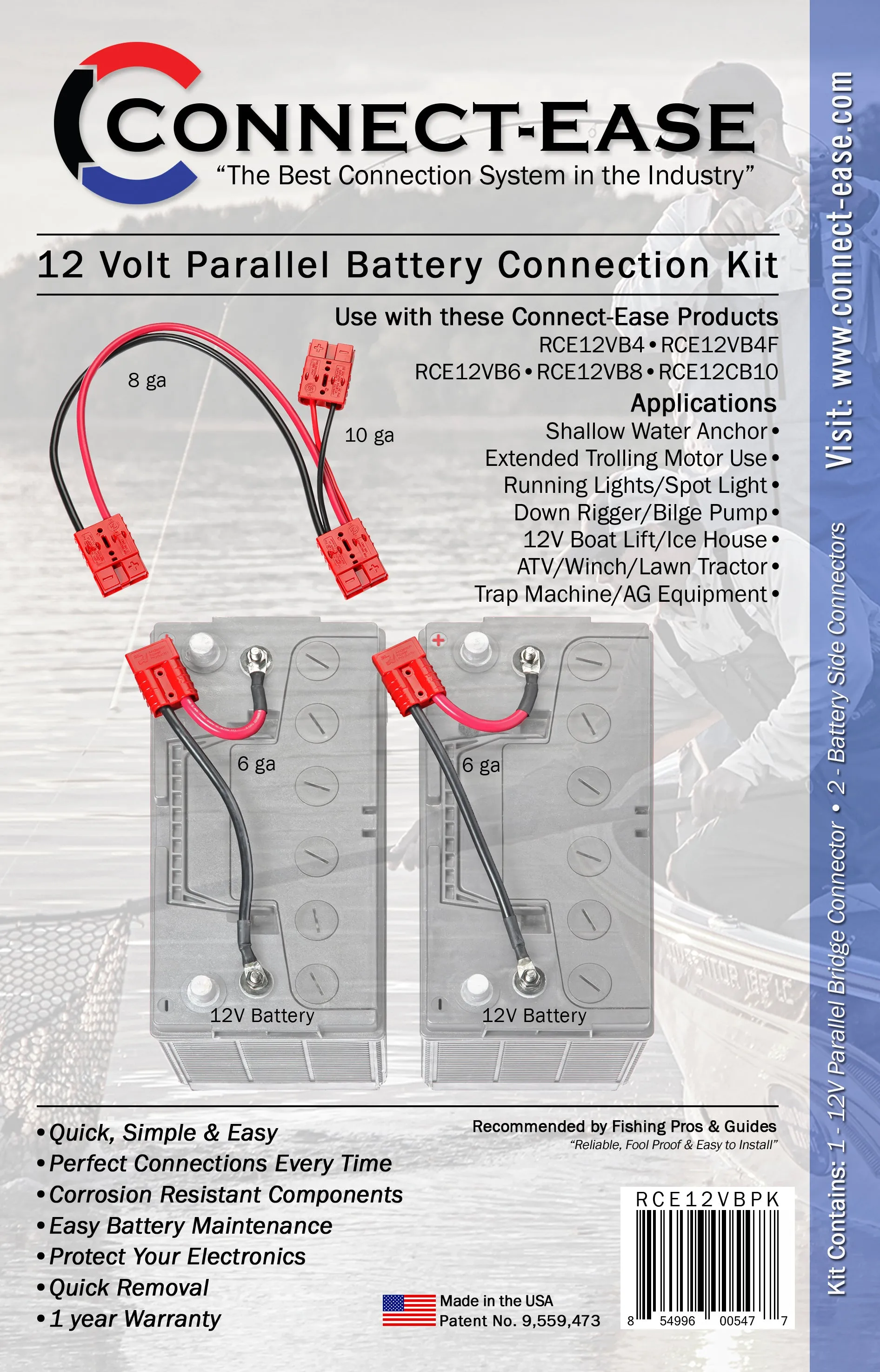 12 Volt Parallel Battery Connection Kit (RCE12VBPK) Lithium Compatible