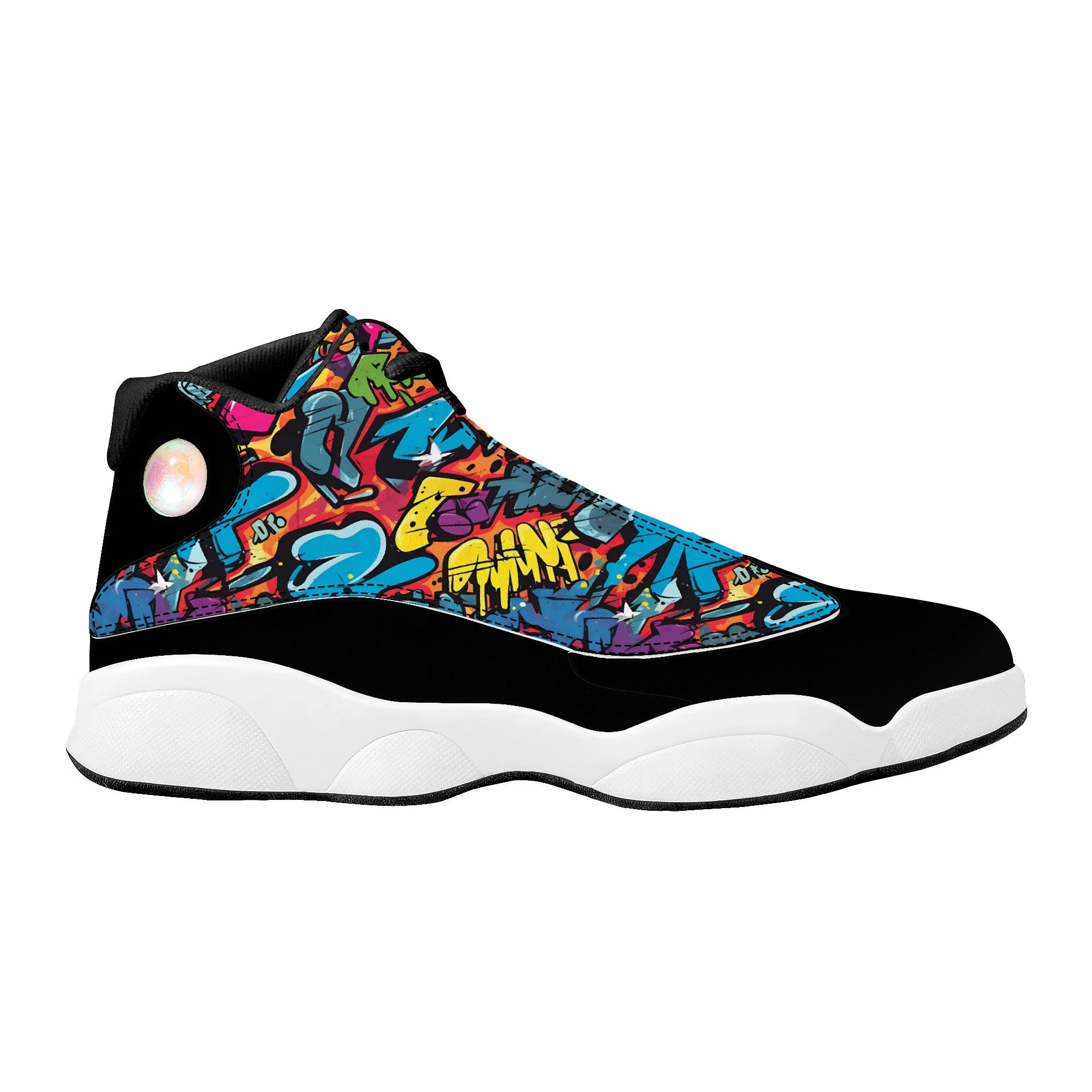 3D Abstract Graffiti Street Art High-Performance Basketball Shoes