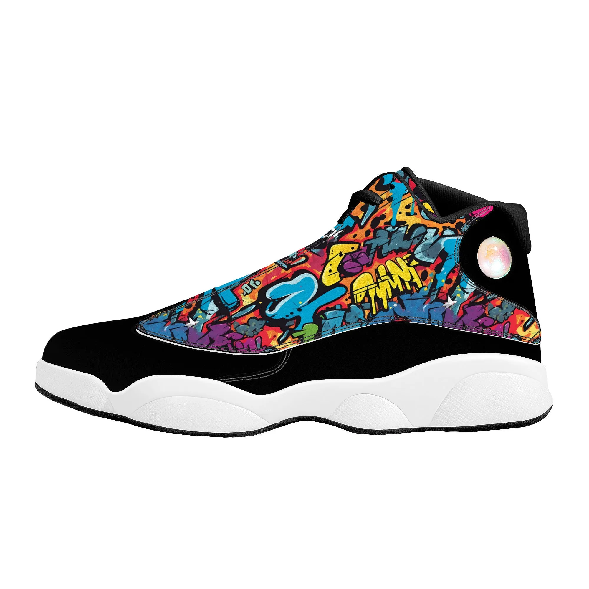3D Abstract Graffiti Street Art High-Performance Basketball Shoes