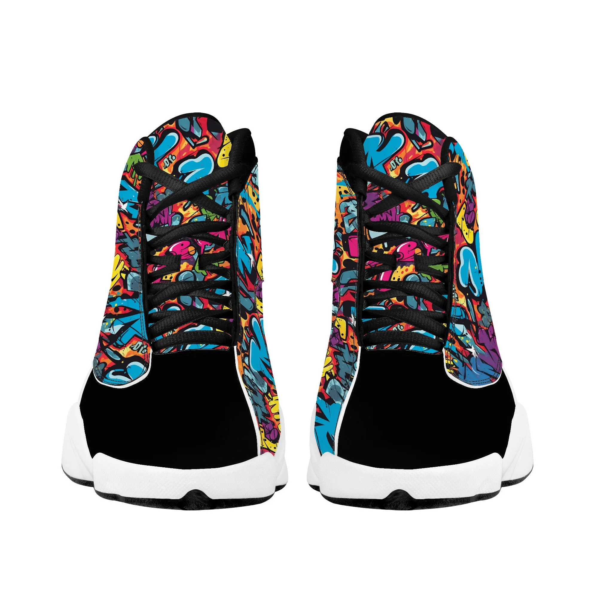 3D Abstract Graffiti Street Art High-Performance Basketball Shoes