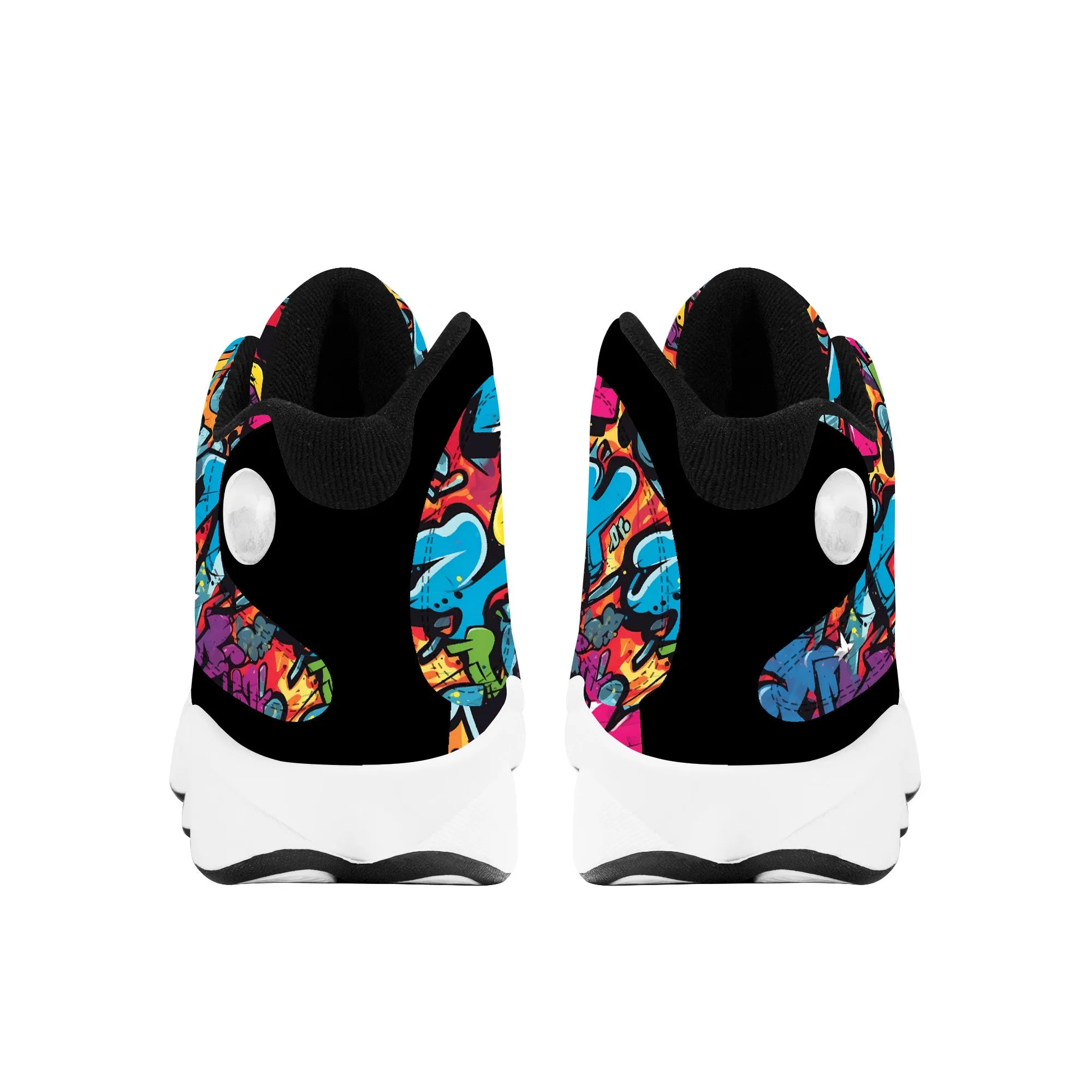 3D Abstract Graffiti Street Art High-Performance Basketball Shoes