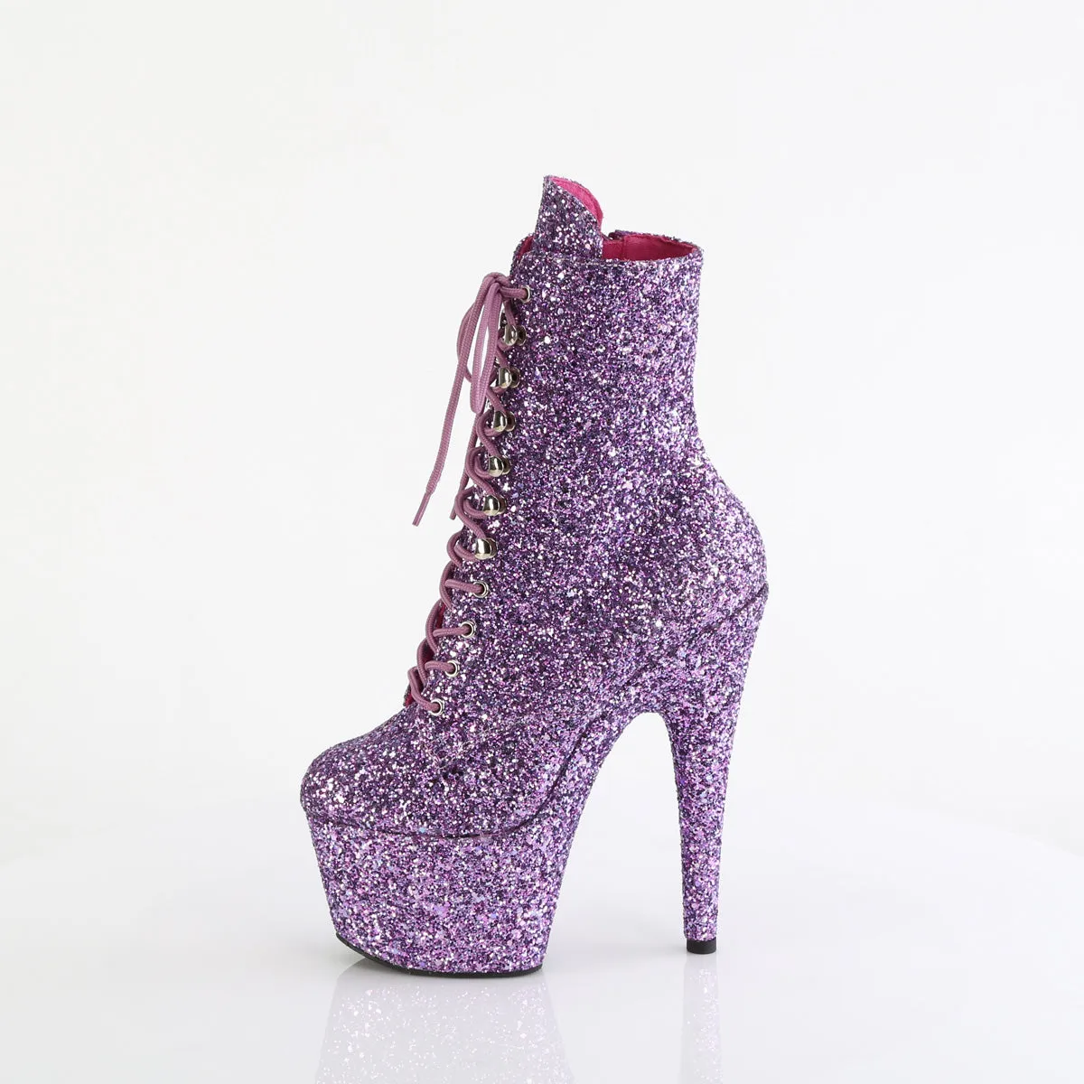 ADORE-1020GWR Pleaser Lavender Glitter Pole Dancing Ankle Boots