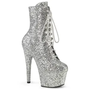 ADORE-1020GWR Pleaser Silver Glitter/Silver Glitter Kinky Boots (Exotic Dancing)