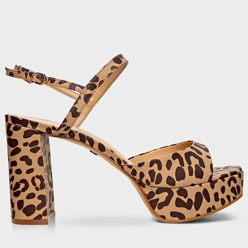 Animal Print Block Heels