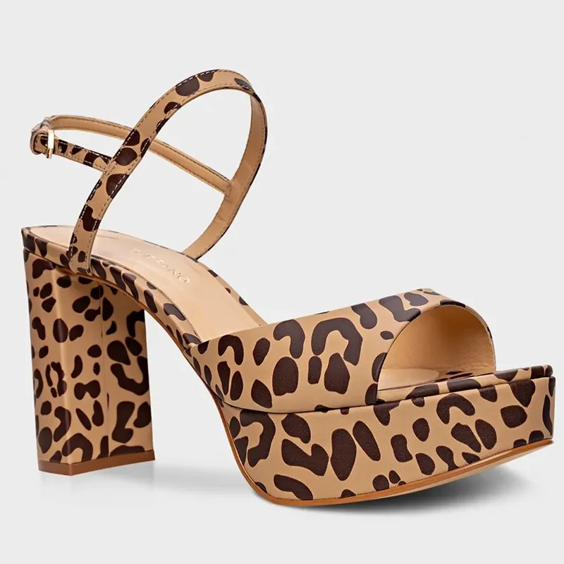 Animal Print Block Heels