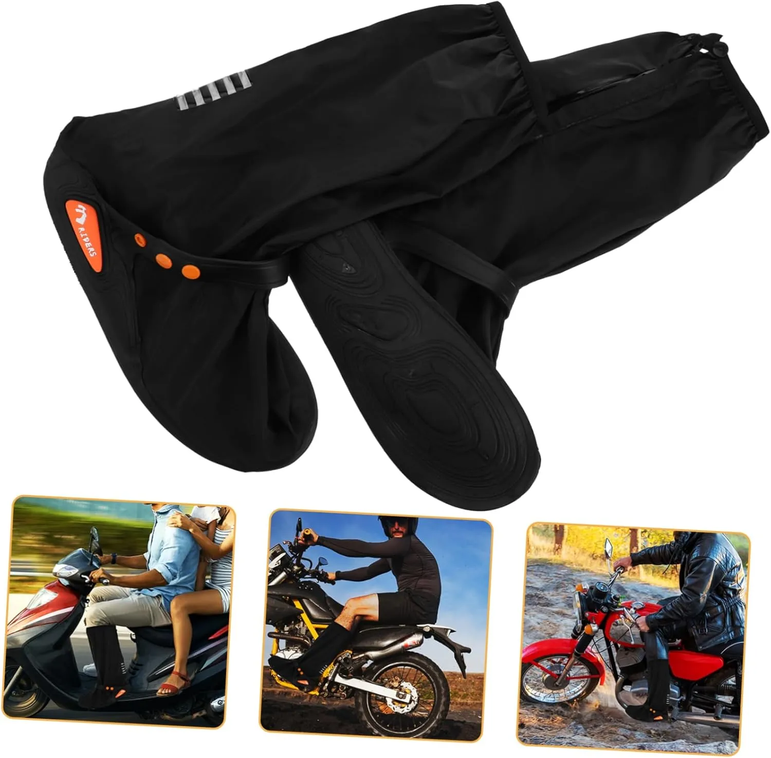 BESTonZON Shoe Covers Slip Rain Protection for Men and Women for Motorcycle Riding and Outdoor Activities