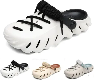 Breathable Hollow Design Men's Garden Clogs - Comfortable non-slip couple beach shoes for sports, canoeing and rafting