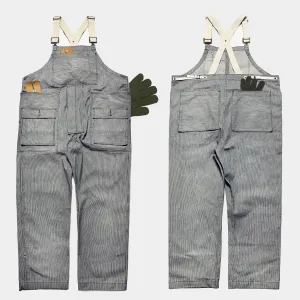 BZEN M.1099 DECKS-9P UNISEX REGULAR FIT 9 POCKET USN INSPIRED DENIM OVERALLS-11.5oz-E0 INDIGO STRIPES BZEN M.1099 DECKS-9P UNISEX REGULAR FIT 9 POCKET USN INSPIRED DENIM OVERALLS-11.5oz-E0 INDIGO STRIPES