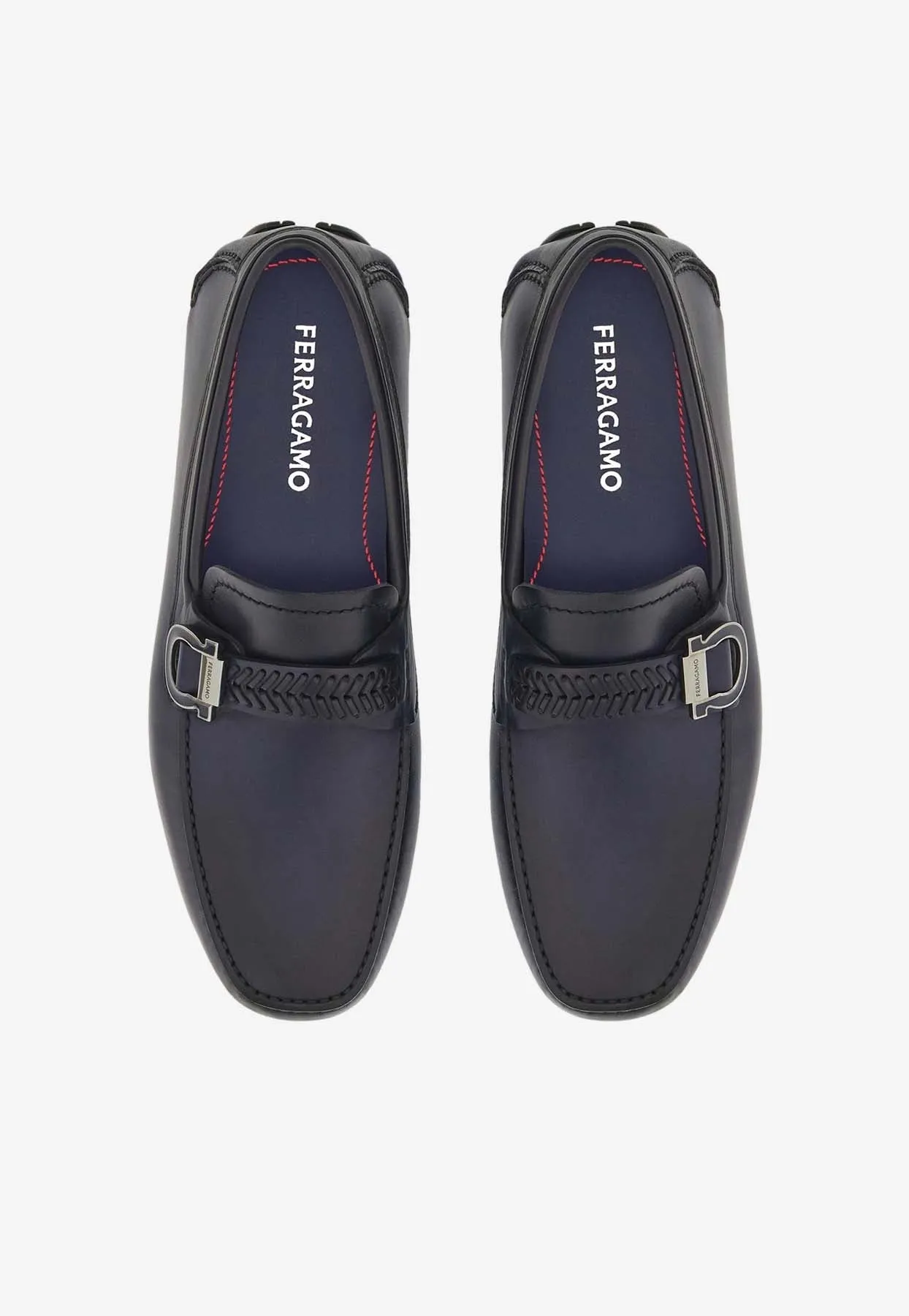 Calipso Gancini Leather Loafers