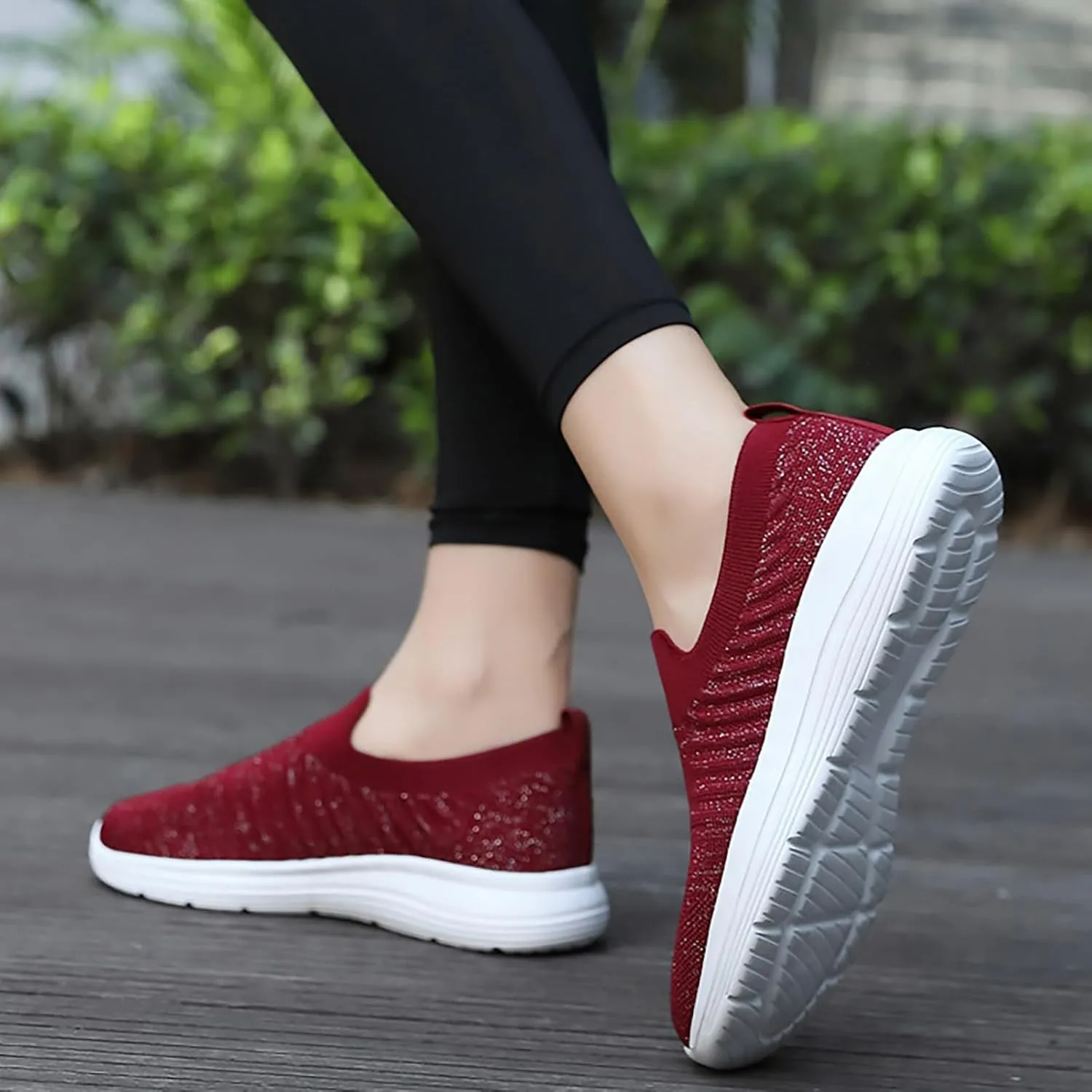 Casual Boat Shoes for Women Slip On Air Cushioned Classic Comfort Flat Fashion Tennis Sneakers Non Slip Walking Sports Breathable Comfortable Lightweight Jogging Shoes for Gym Travel