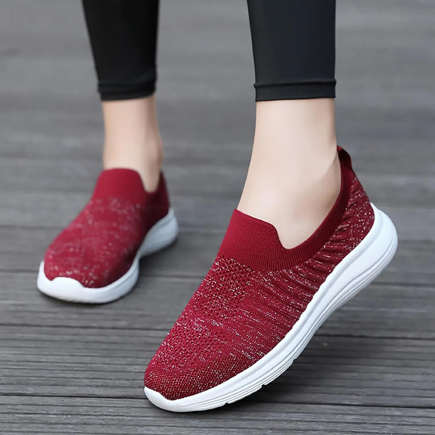 Casual Boat Shoes for Women Slip On Air Cushioned Classic Comfort Flat Fashion Tennis Sneakers Non Slip Walking Sports Breathable Comfortable Lightweight Jogging Shoes for Gym Travel