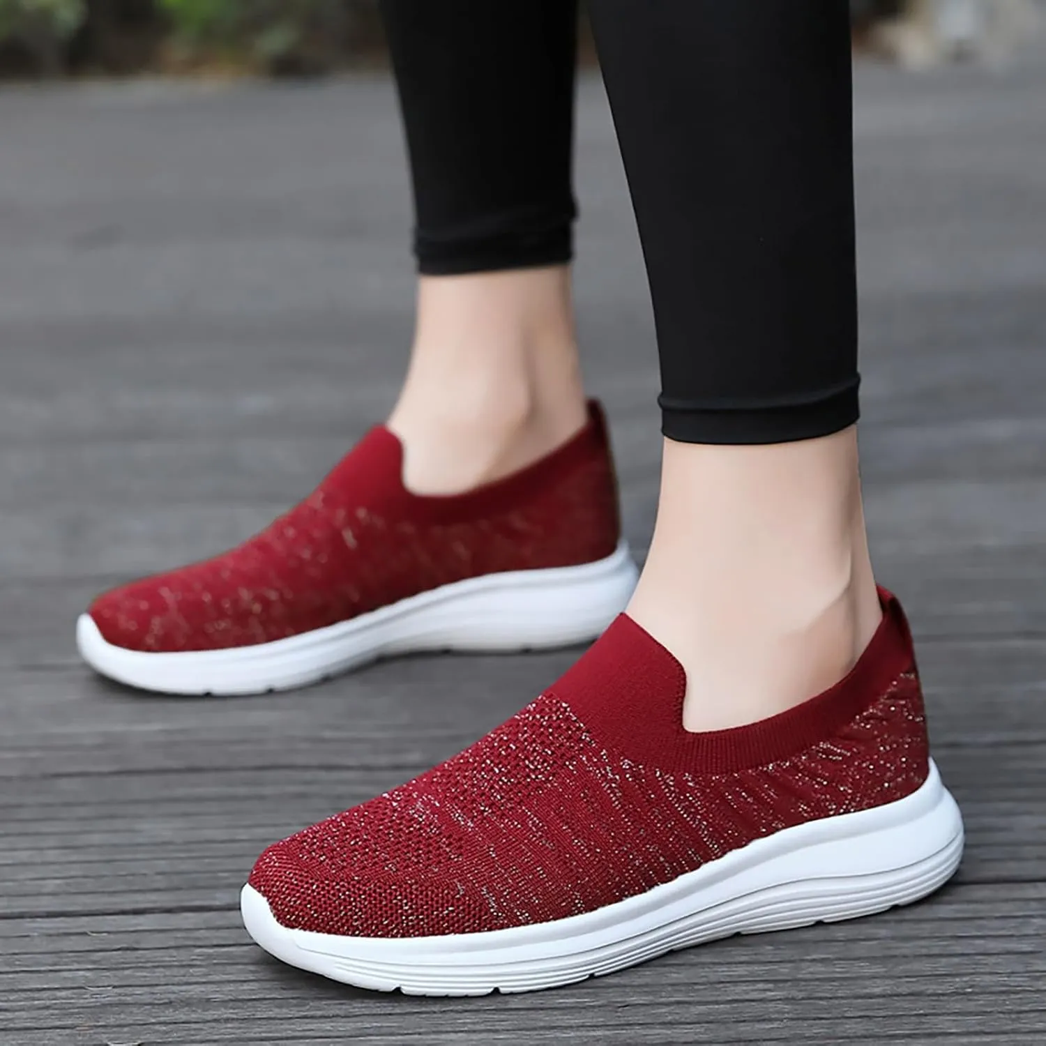 Casual Boat Shoes for Women Slip On Air Cushioned Classic Comfort Flat Fashion Tennis Sneakers Non Slip Walking Sports Breathable Comfortable Lightweight Jogging Shoes for Gym Travel