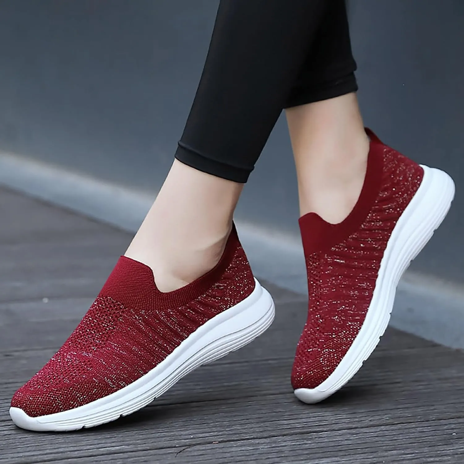 Casual Boat Shoes for Women Slip On Air Cushioned Classic Comfort Flat Fashion Tennis Sneakers Non Slip Walking Sports Breathable Comfortable Lightweight Jogging Shoes for Gym Travel