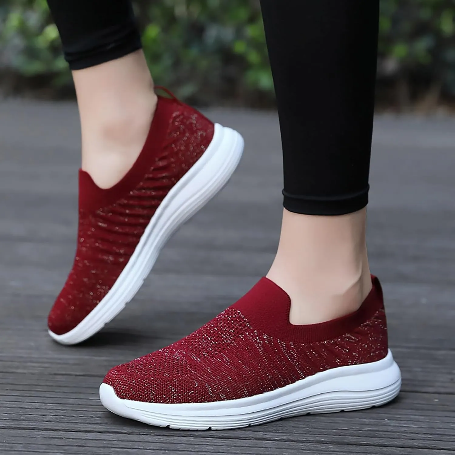 Casual Boat Shoes for Women Slip On Air Cushioned Classic Comfort Flat Fashion Tennis Sneakers Non Slip Walking Sports Breathable Comfortable Lightweight Jogging Shoes for Gym Travel