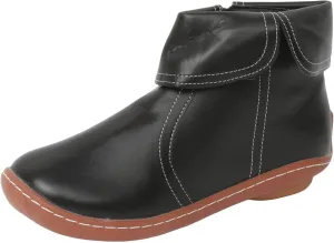 Cathalem Ankle Boots for Women, 2024 New Flat Heel Booties Arch Support Booties Side Zip-up Vintage Leather Damping Shoes