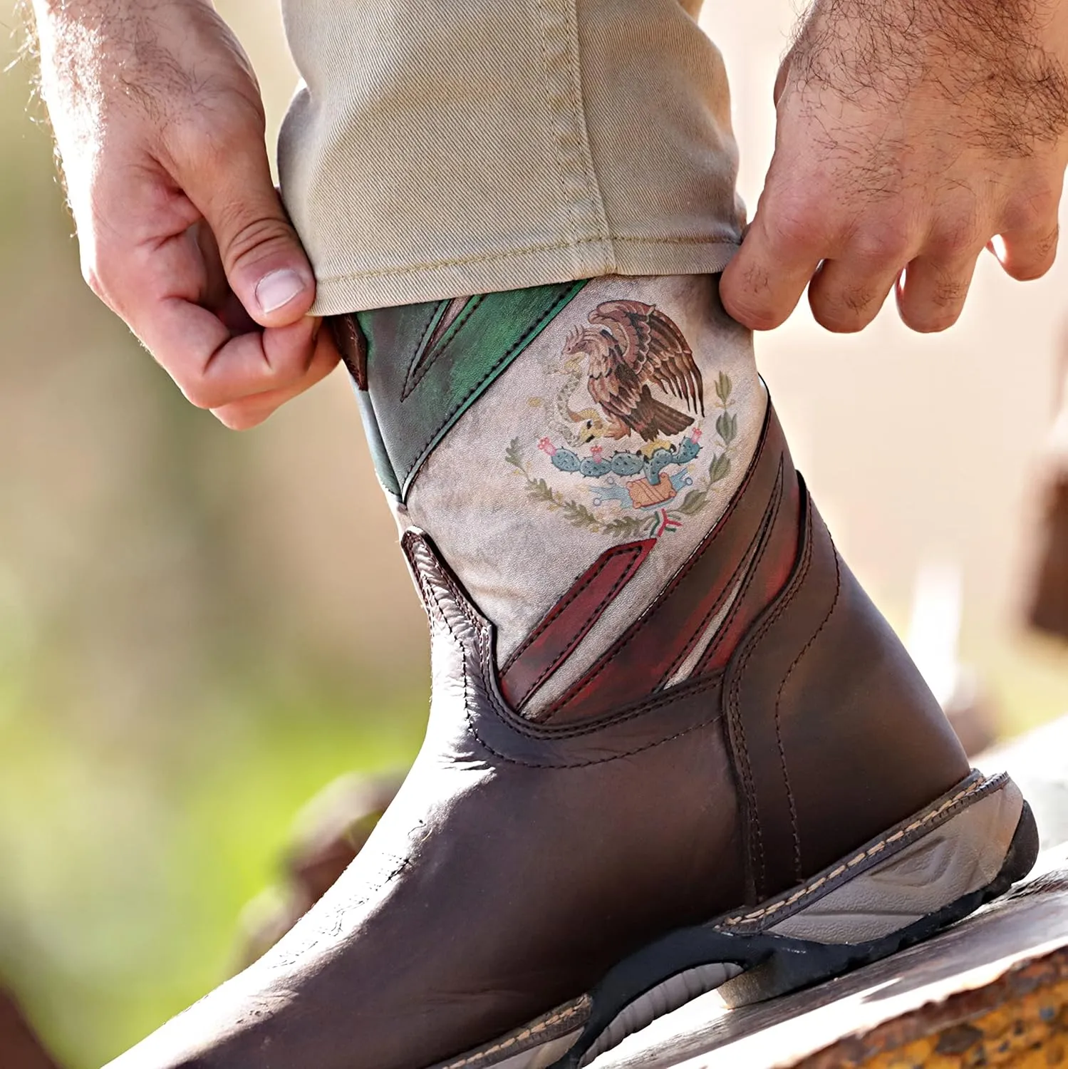CEBU Men's Thunder Western Cowboy Boots - Square Toe