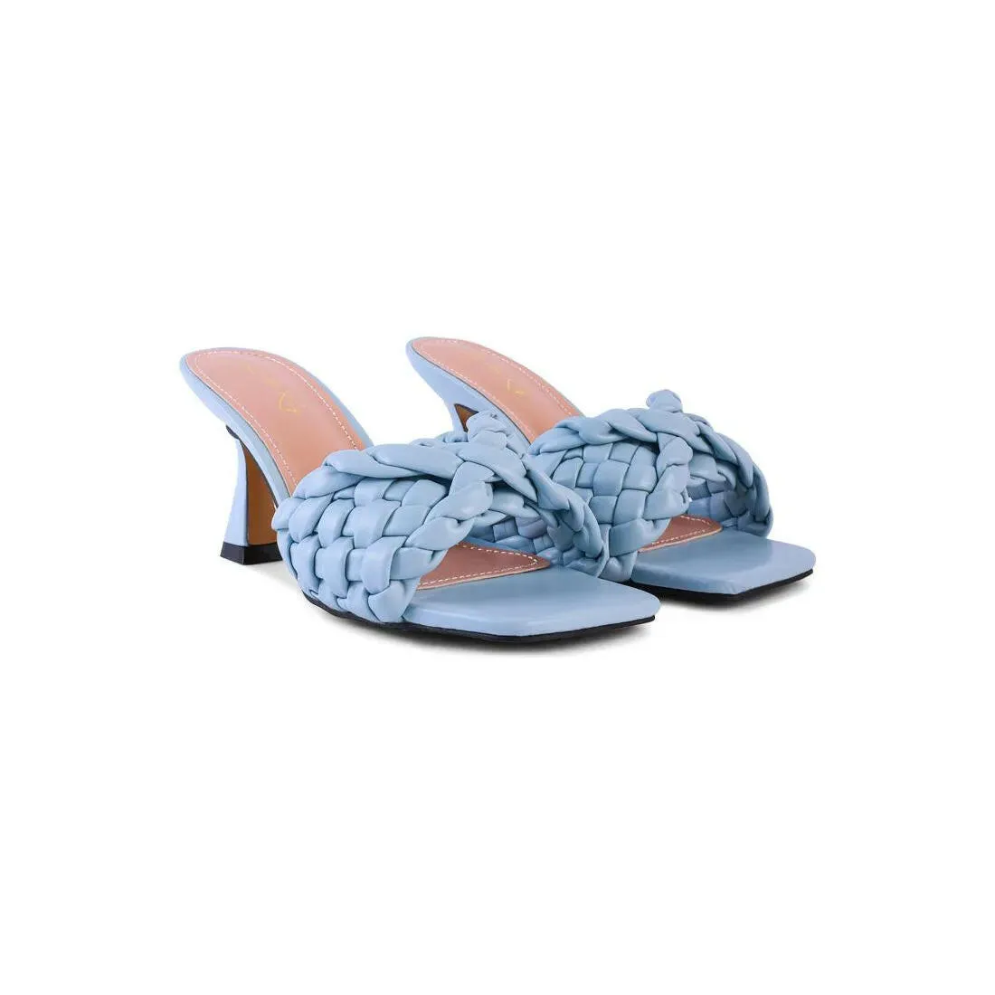 Celie Woven Strap Mid Heel Sandals