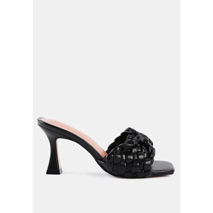 Celie Woven Strap Mid Heel Sandals