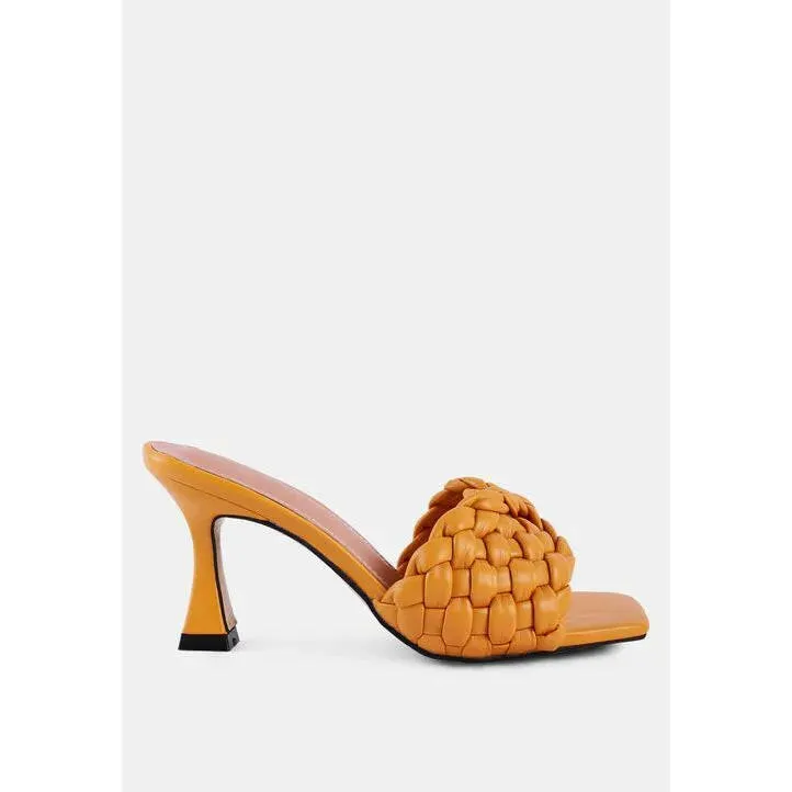 Celie Woven Strap Mid Heel Sandals