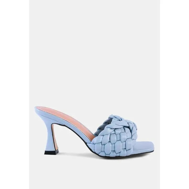 Celie Woven Strap Mid Heel Sandals
