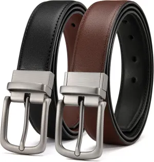 CHAOREN Mens Belts Leather 1 Pack - 1.25" Reversible Belts for Men for Dress Pants - One Belt, Two Colors