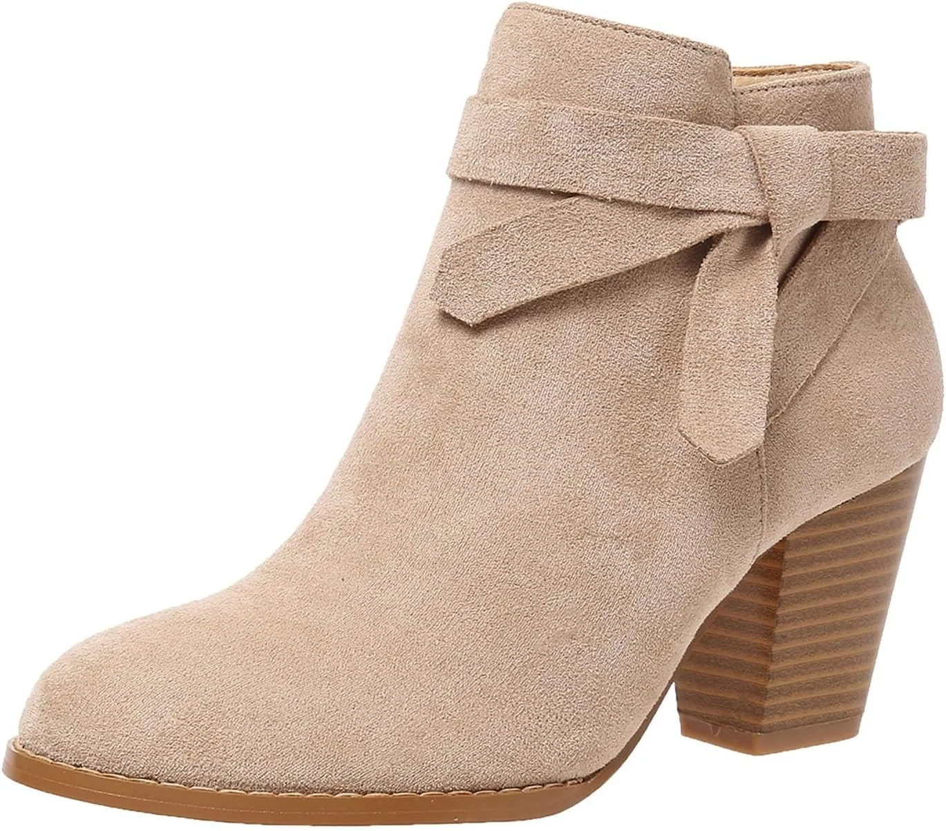 Chunky Heels Dressy for Women Women Ankle Booties Fashion Boots For Women Pointed Toe Chunky Heel Boots Pull On Boot
