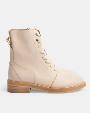 Clover Leather Boot - Almond