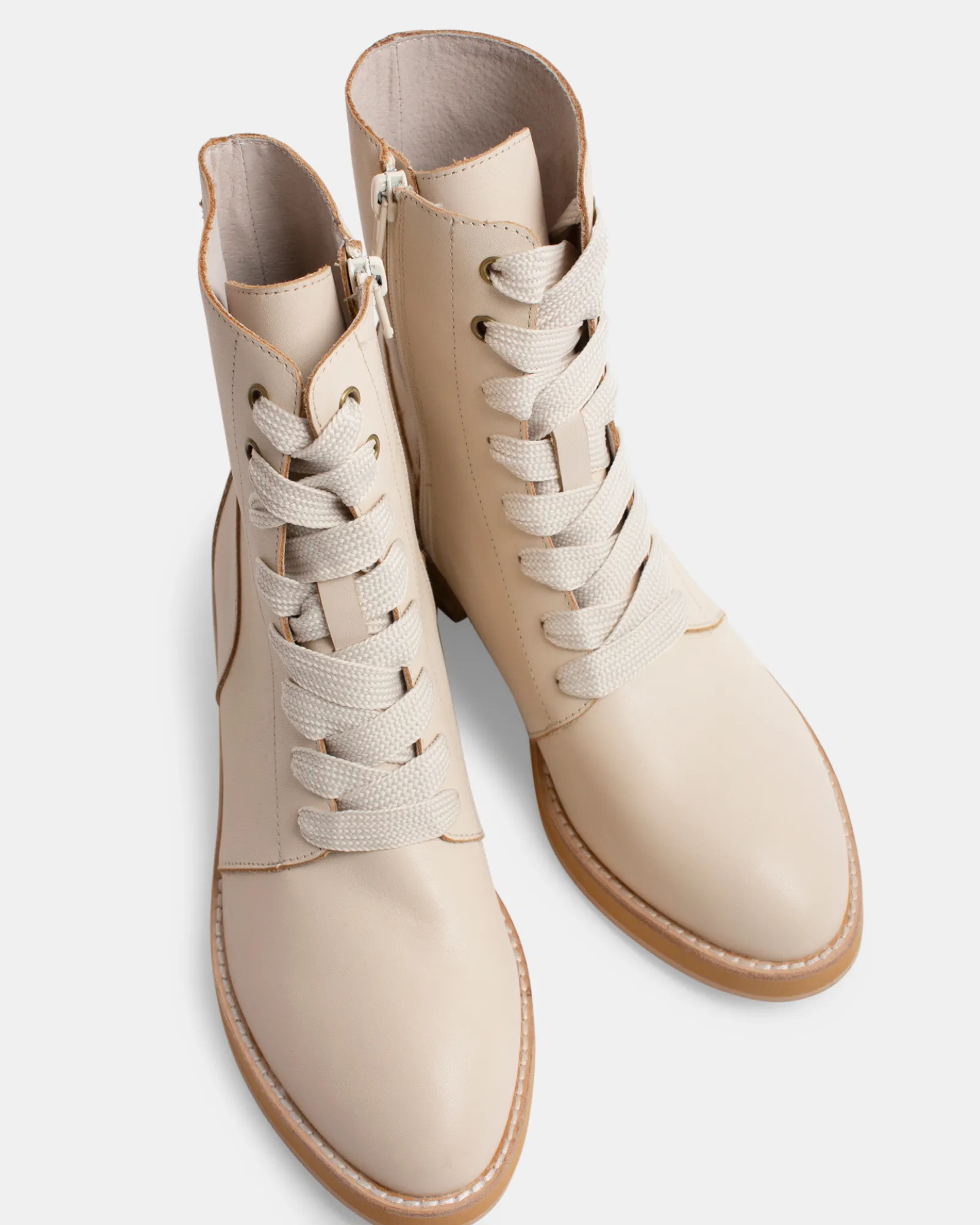 Clover Leather Boot - Almond