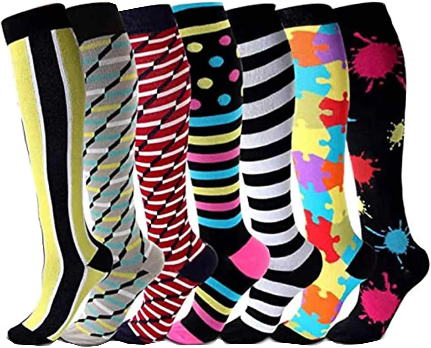 Compression Socks for Womenand Men Support Socks 7 Pairs Socks Compression Socks Men Compression