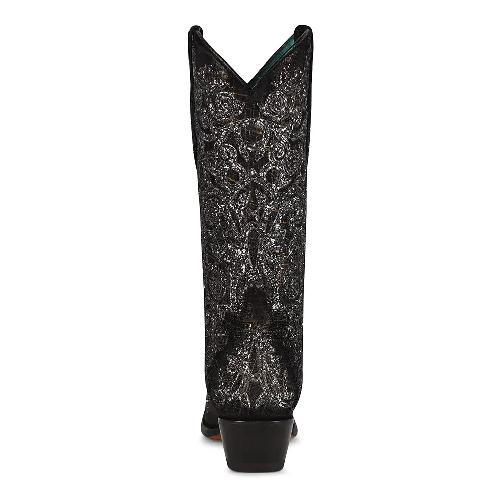 Corral Women's Black Overlay/Embroidery Boots