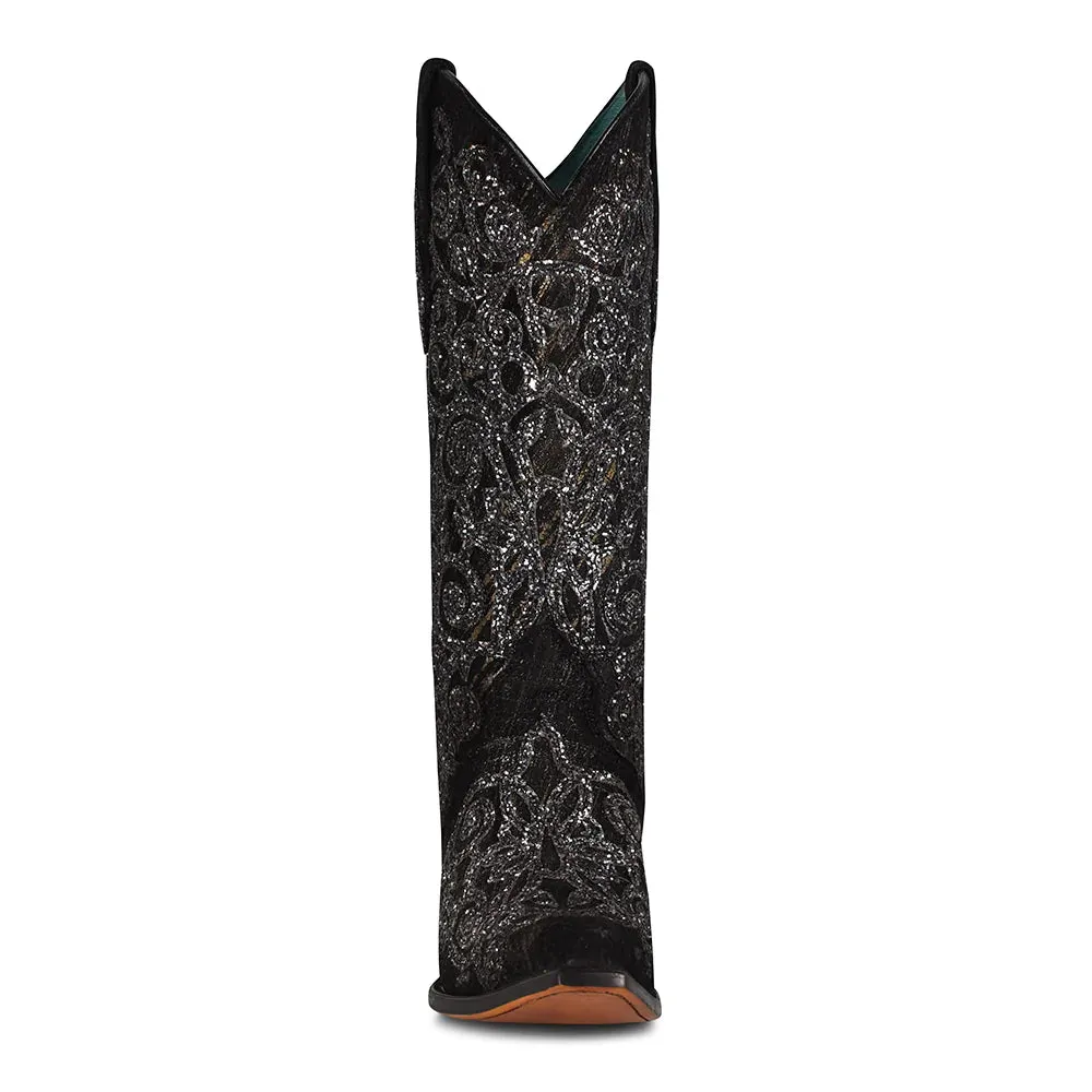 Corral Women's Black Overlay/Embroidery Boots