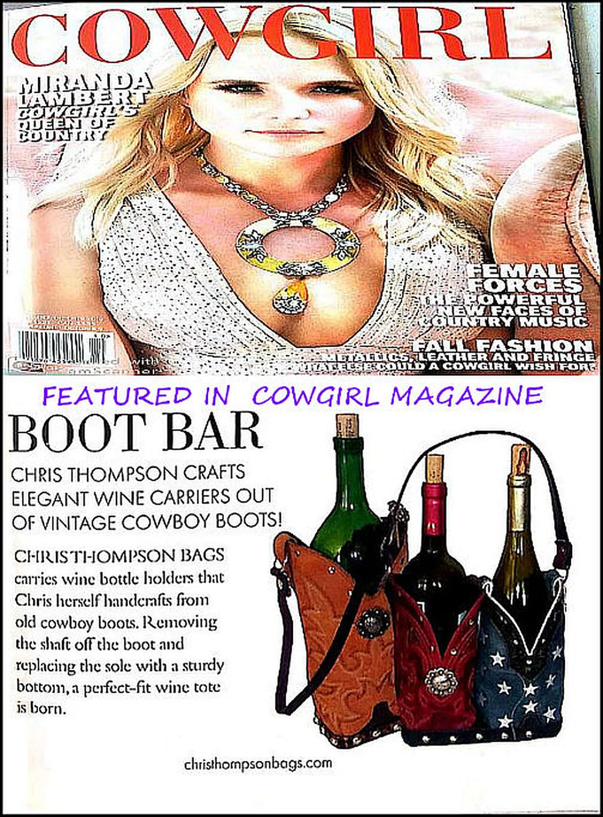 Cowboy Boot Wine Tote wt790
