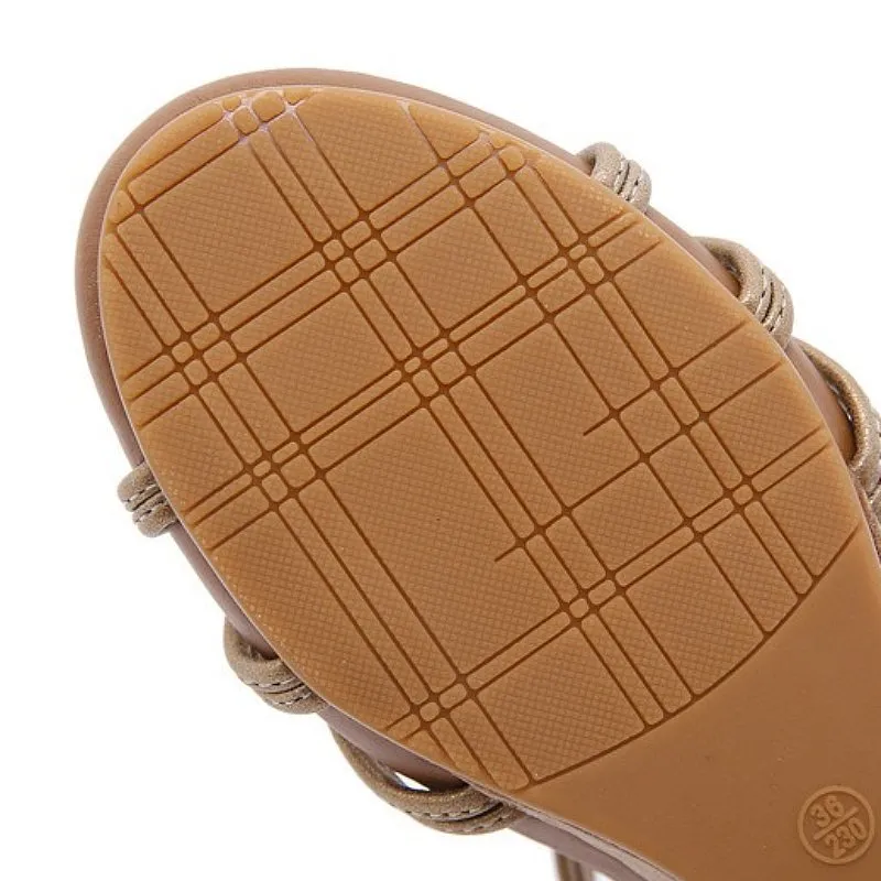Cuzcare Arch Support Sandals Women Woody Design Rhinestones Open Toe Wedge Summer Beach Trendy