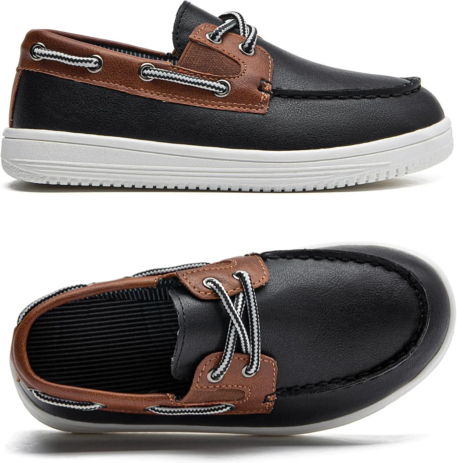 DADAWEN Boys Girls Dress Shoes Boat Shoe Slip on Loafers Casual School Shoes (Toddler/Little Kid/Big Kid)