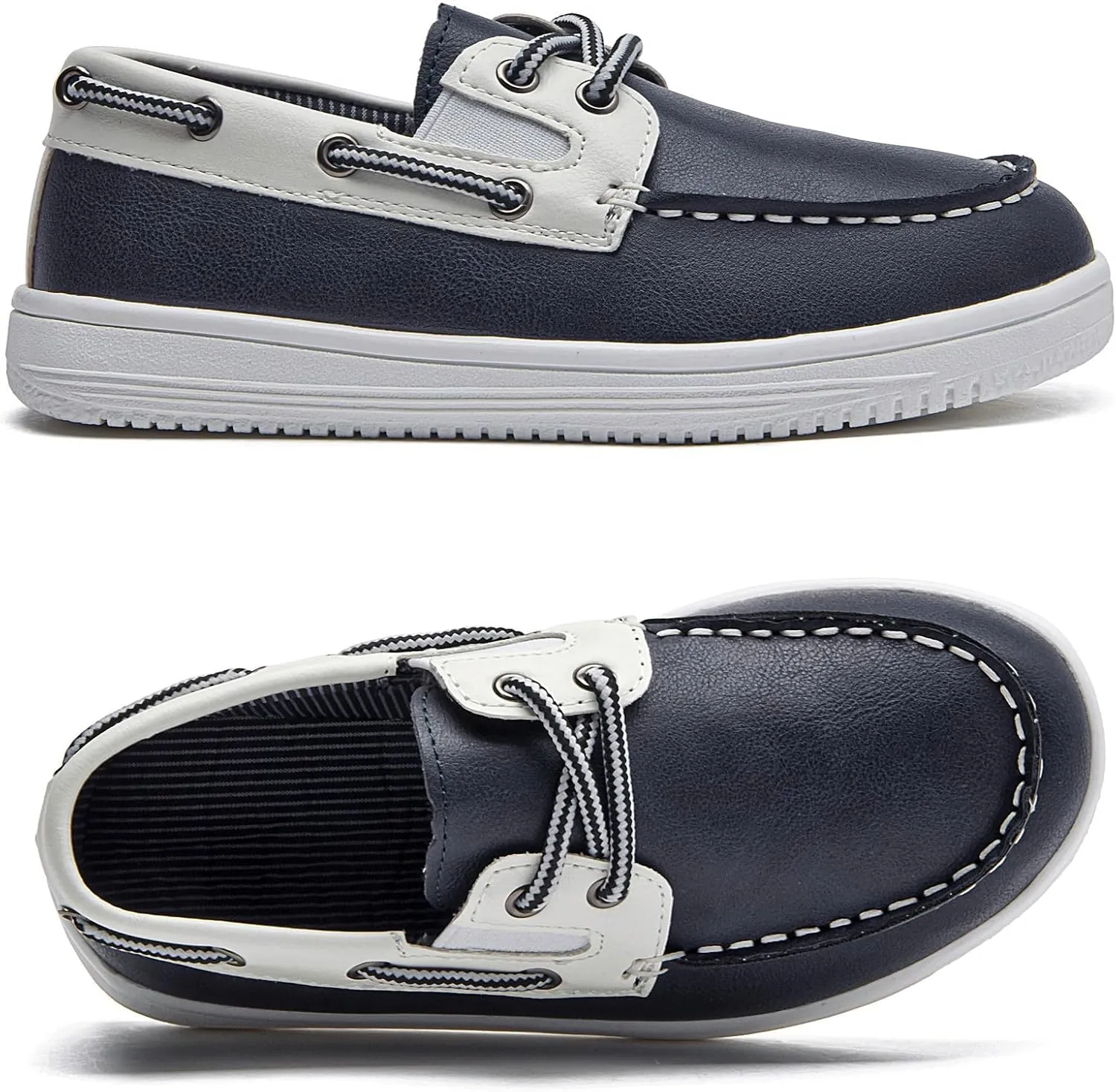 DADAWEN Boys Girls Dress Shoes Boat Shoe Slip on Loafers Casual School Shoes (Toddler/Little Kid/Big Kid)