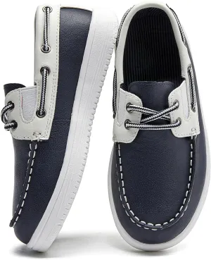 DADAWEN Boys Girls Dress Shoes Boat Shoe Slip on Loafers Casual School Shoes (Toddler/Little Kid/Big Kid)