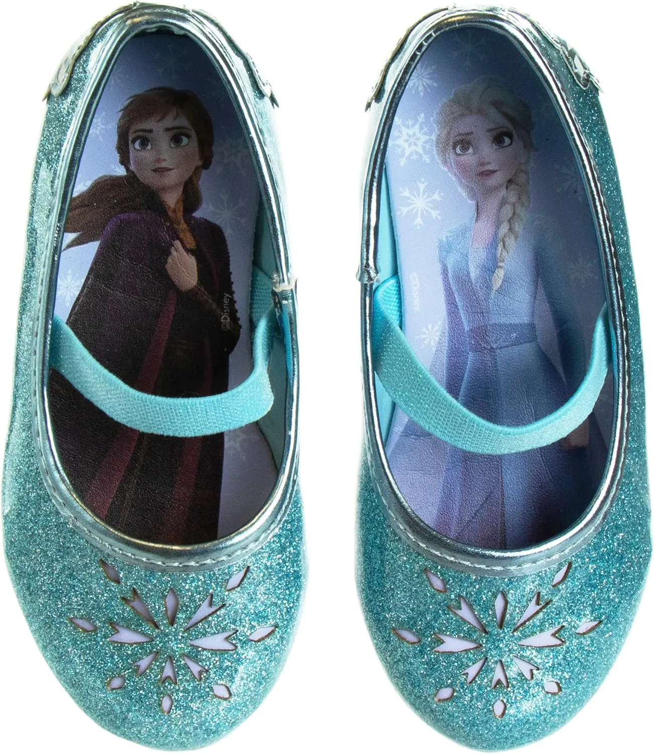 Disney Girls Mary Jane Flats - Kids Character Princess Dress up Slip-on Shoes (Toddler/Little Kid)