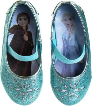 Disney Girls Mary Jane Flats - Kids Character Princess Dress up Slip-on Shoes (Toddler/Little Kid)