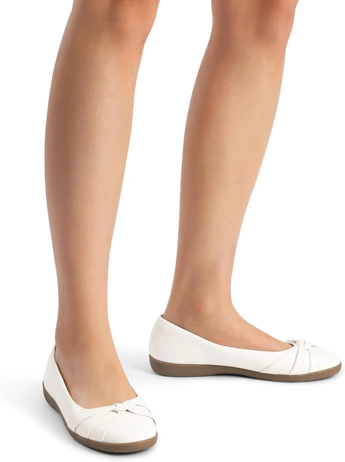 DREAM PAIRS Women??s Ballet Flats, Comfortable Round Toe Slip on Dressy Work Office Shoes with Arch Support