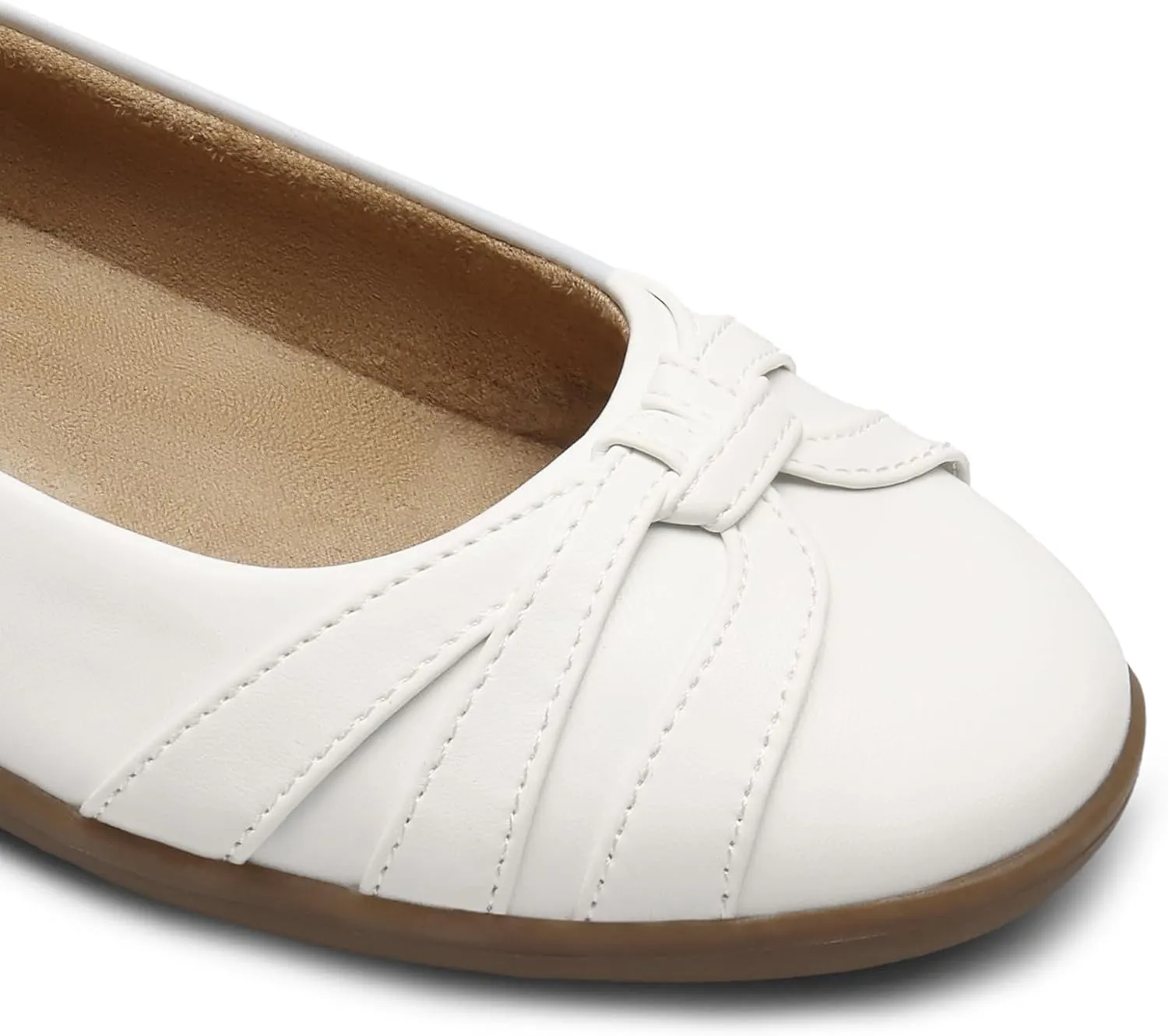 DREAM PAIRS Women??s Ballet Flats, Comfortable Round Toe Slip on Dressy Work Office Shoes with Arch Support