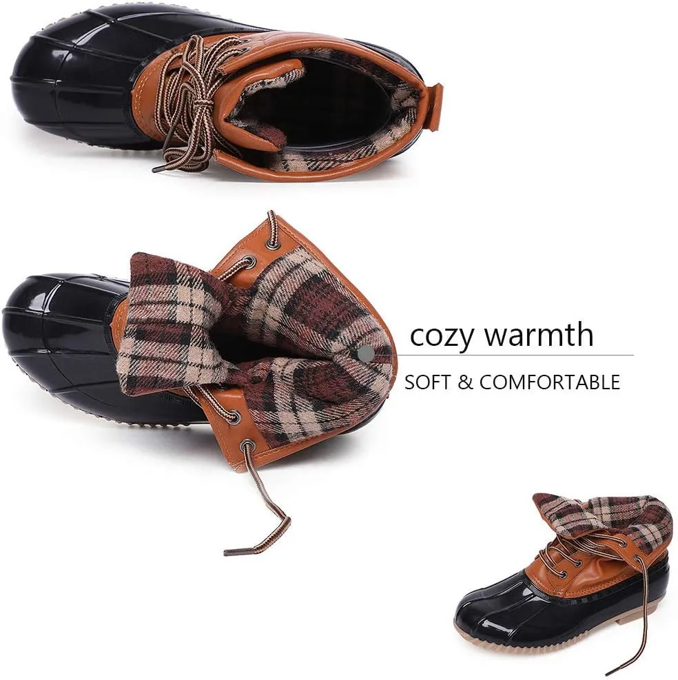 Duck Boots Women Mid Calf Boot Ankle Rain Booties