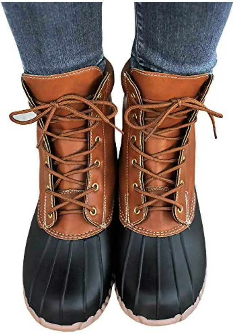 Duck Boots Women Mid Calf Boot Ankle Rain Booties