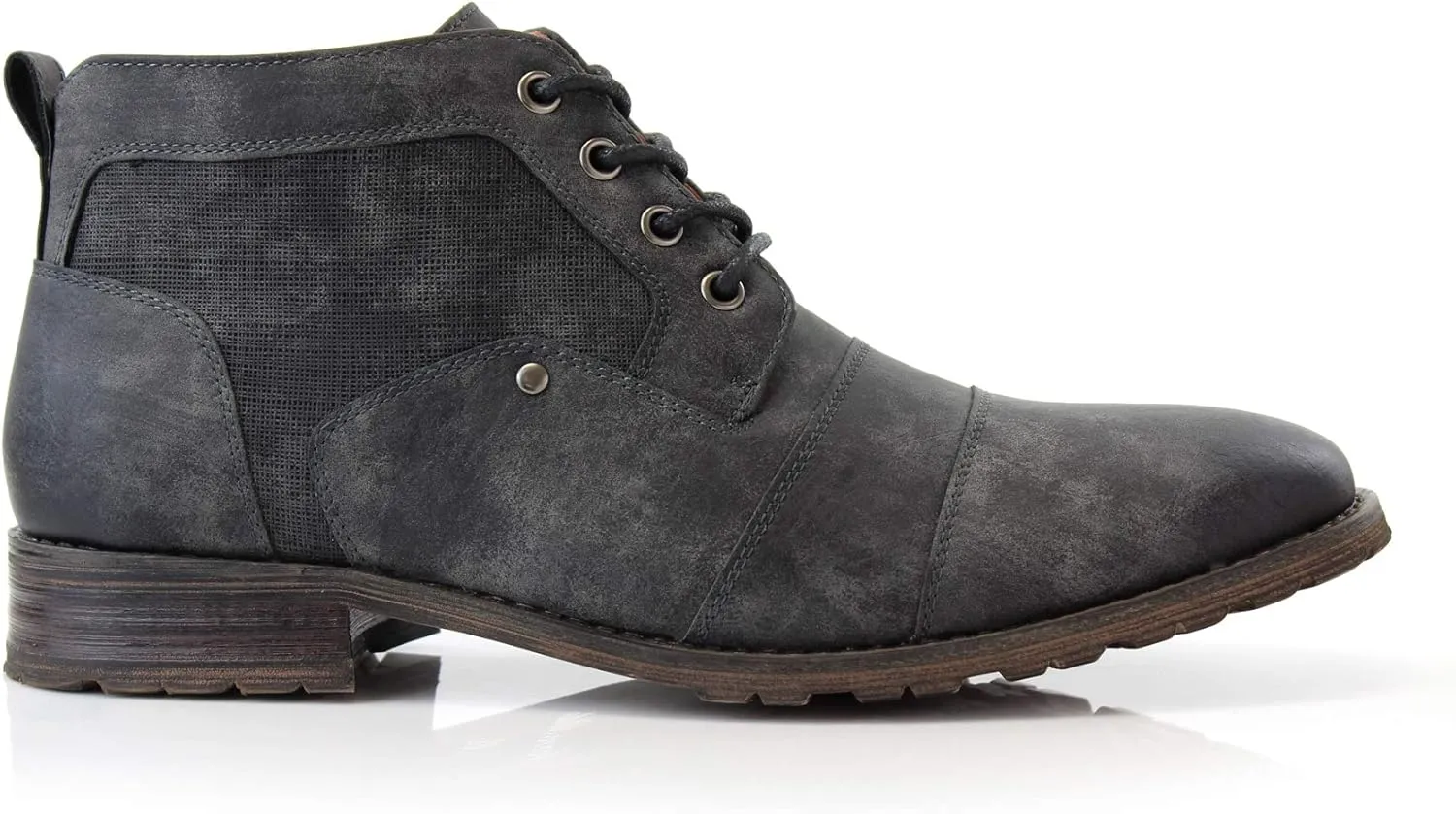 Ferro Aldo Blaine MFA806035 Mens Casual Brogue Mid-Top Lace-Up and Zipper Boots??