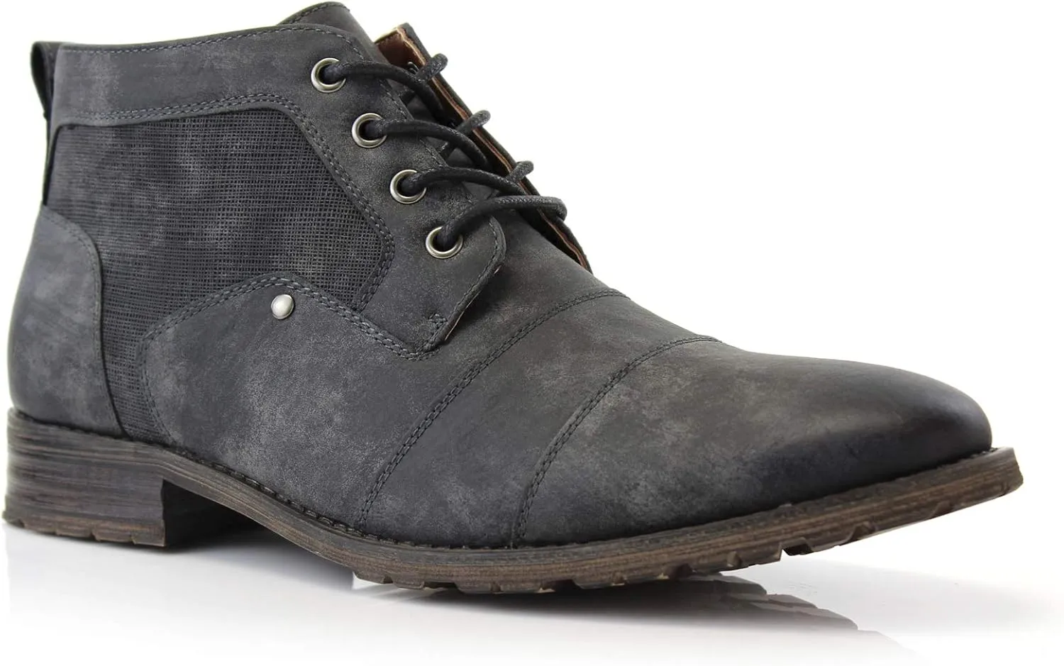 Ferro Aldo Blaine MFA806035 Mens Casual Brogue Mid-Top Lace-Up and Zipper Boots??