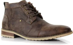 Ferro Aldo Blaine MFA806035 Mens Casual Brogue Mid-Top Lace-Up and Zipper Boots??