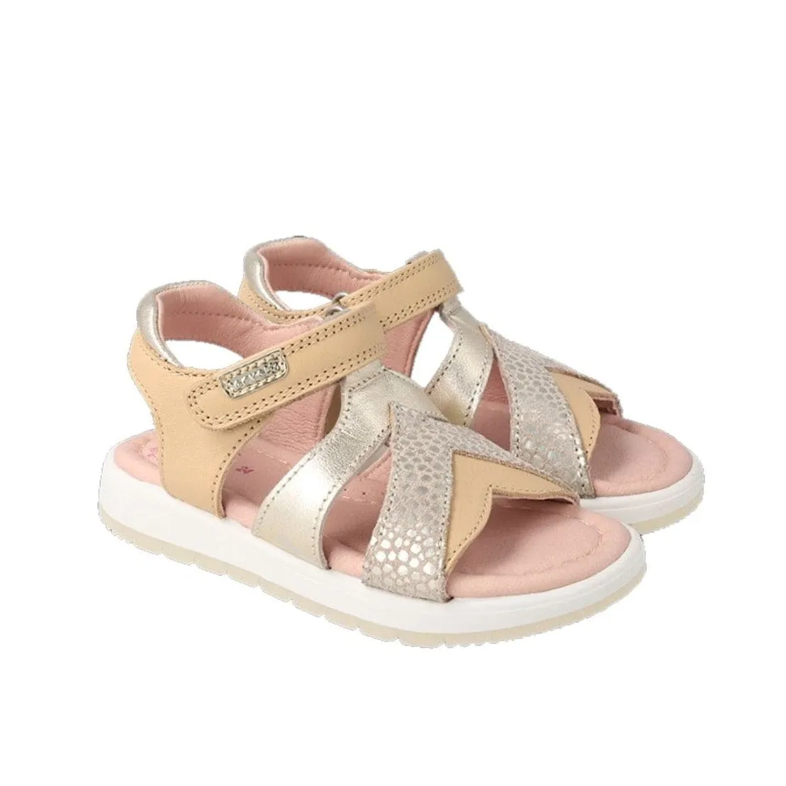 Garvalin Girl Sandal 232413 A - Biscuit Y Linen