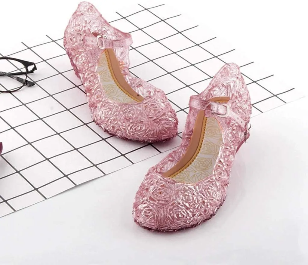 Girls Jelly Sandals Dress Up Mary Jane lats Heels Dance Pary Single Shoes for Kids Toddler Boy Shoes Infant