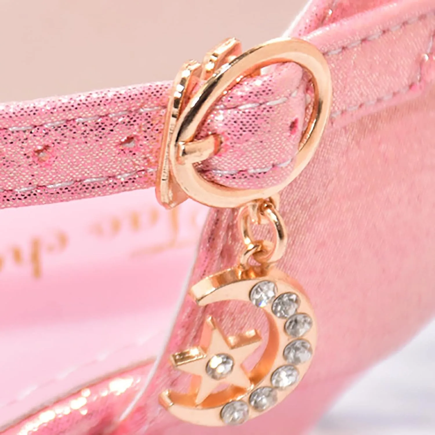 Girls Low Heeled Dress Shoes Rhinestone Bows Low Heel Princess Flower Wedding Party For Toddler Little Kid Kid Slider