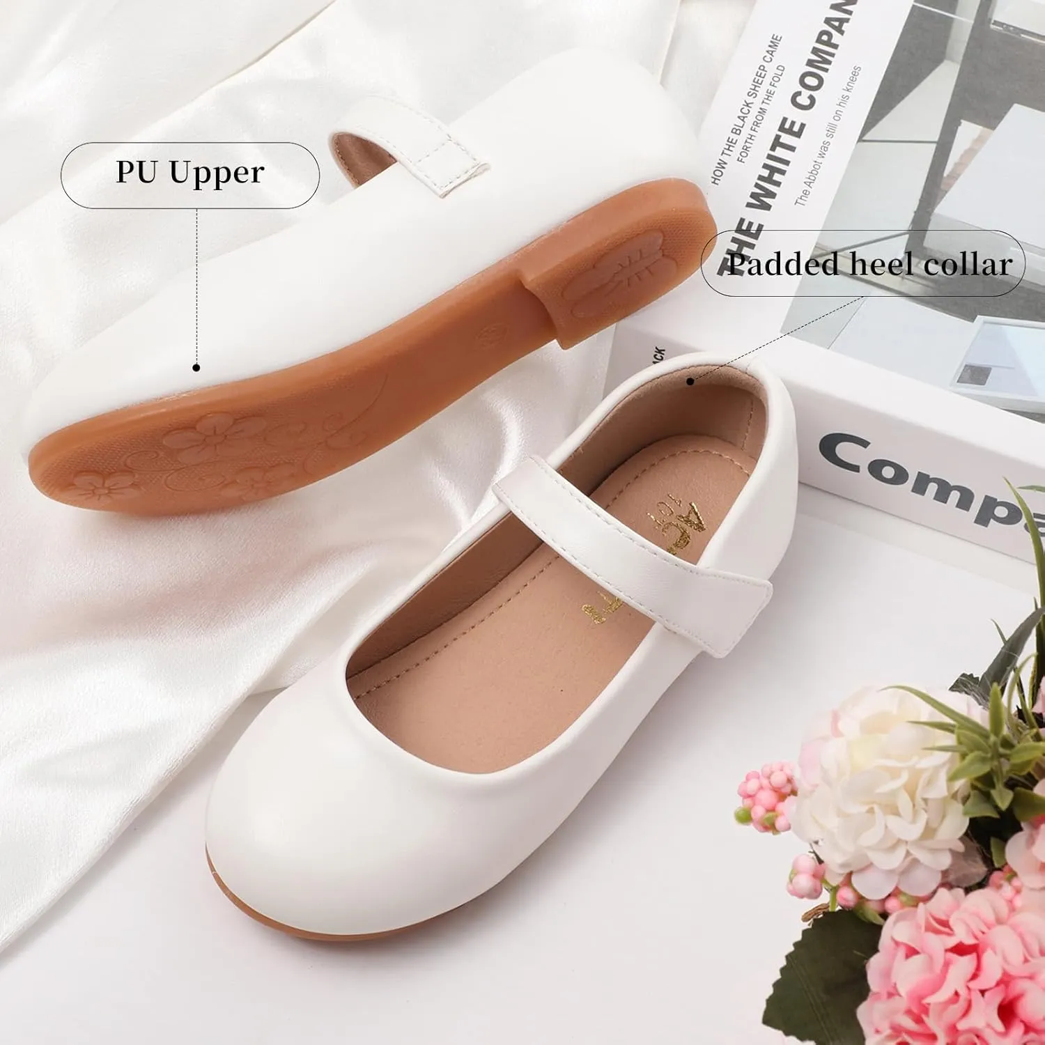 Girls Mary Jane Dress Shoes Toddler Flower Girls Casual Slip on Ballet Flats School Wedding Party Church Shoes